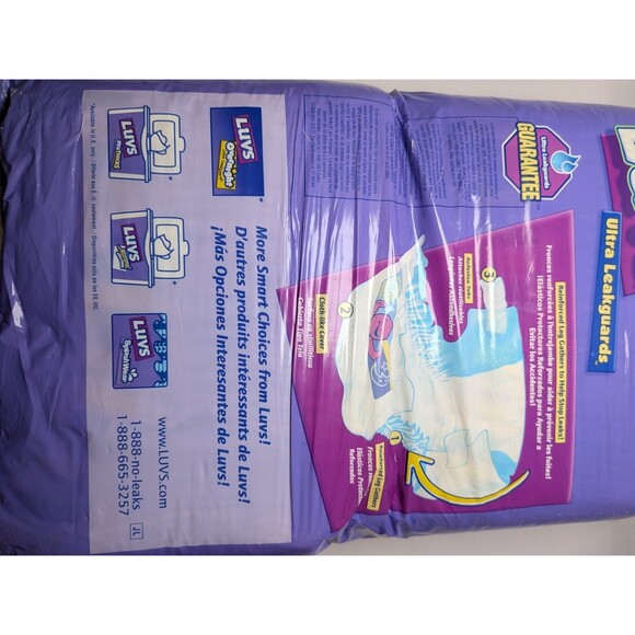 Luvs Vintage 2002 Size 1 Barney Diapers Ultra Leakguards SEALED New 56 Vtg Rare - Picture 8 of 16